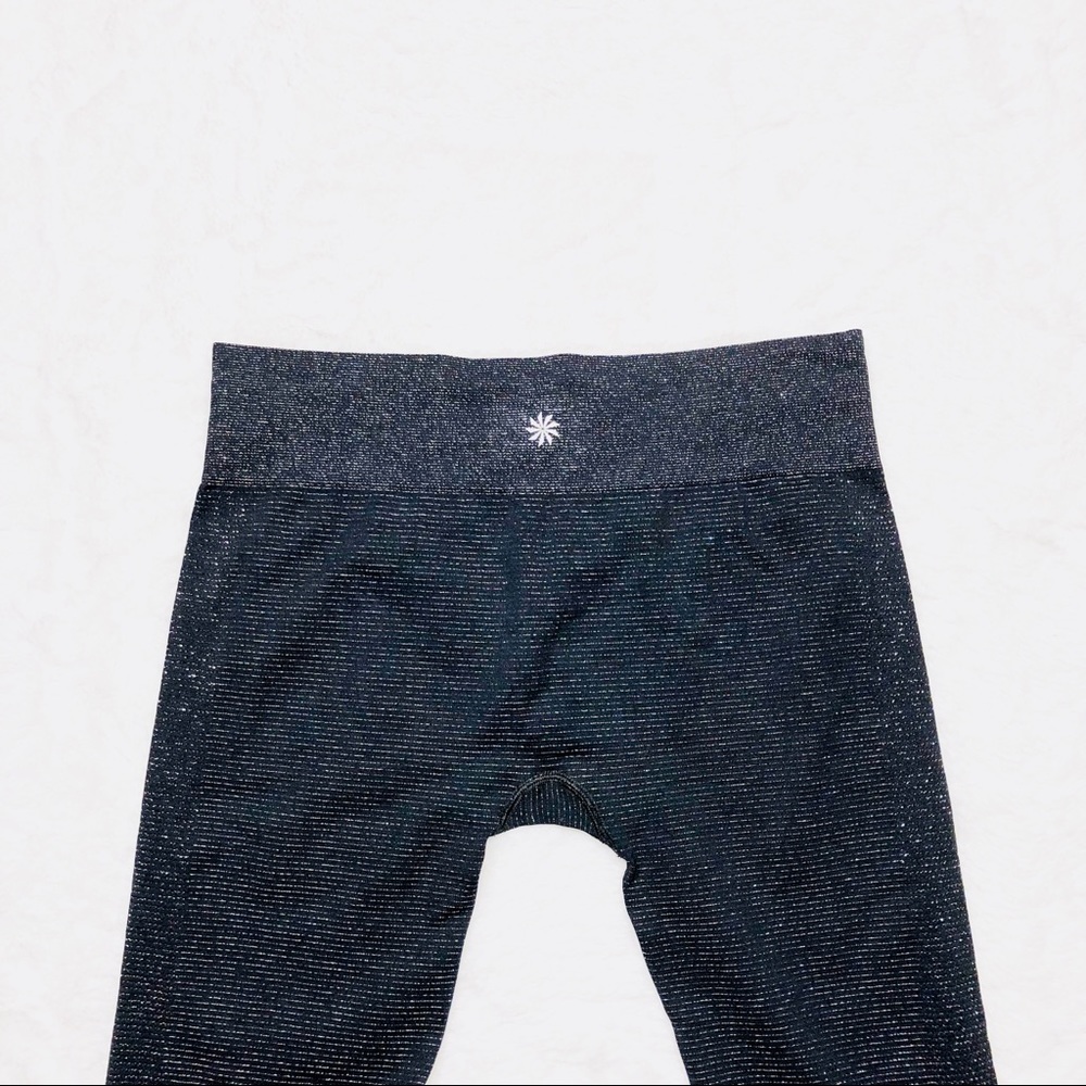 Athleta Black Shimmer leggings - Picture 2 of 5
